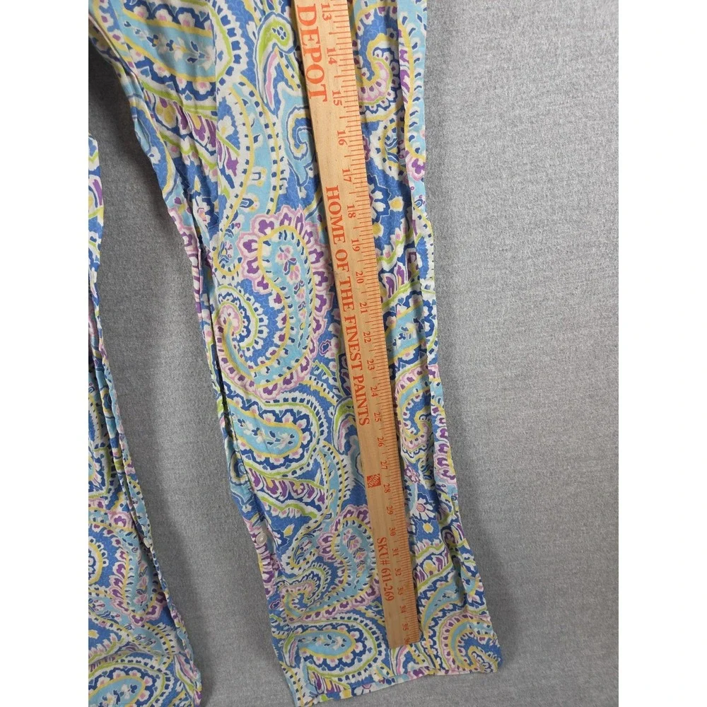 Vera Bradley Pajama Lounge Pants L Scrub Bottom Style Colorful Paisley Boho Y2K